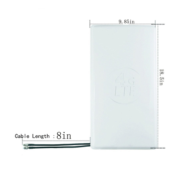Vanjska MIMO antena s pločastim panelom za 4G LTE, usmjerena, 24 dBi, 50 Ω, SWR ≤ 1,5, SMA/N-K priključak opcijski