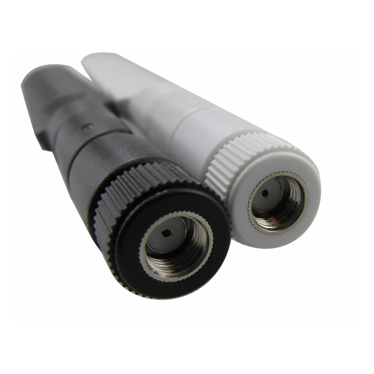 Modul receptie semnal Wi‑Fi dual-band cu câștig de 5 dBi, conector SMA, game de frecvențe 2.4–2.5 GHz și 5.1–5.8 GHz, polarizare verticală, model LKT-Rubber-195-dualband