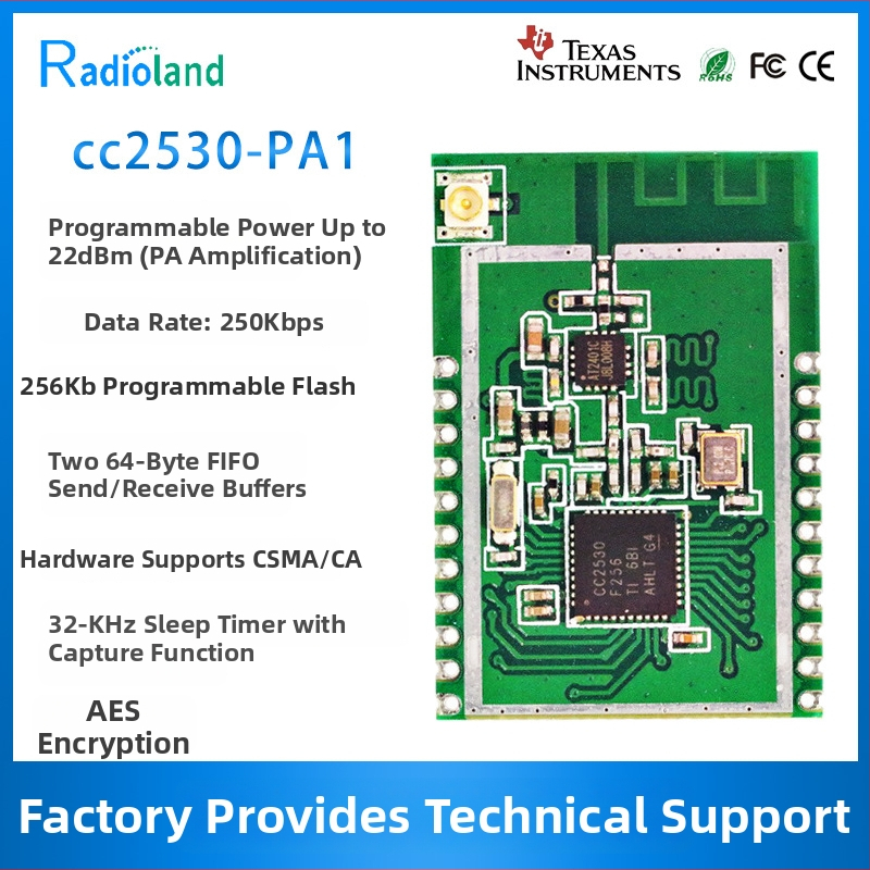 ZigBee CC2530 modulis, patch tipu, ilgs darbības diapazons bezvadu RF seriālais passthrough, ad hoc tīkla vadība