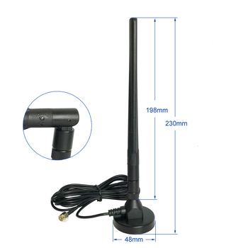 Chenyuxin vanjska usisna antena za NB modul i bežični usmjerivač, kompatibilno LTE/3G/2G, 3,1 m kabel, SWR ≤1,5