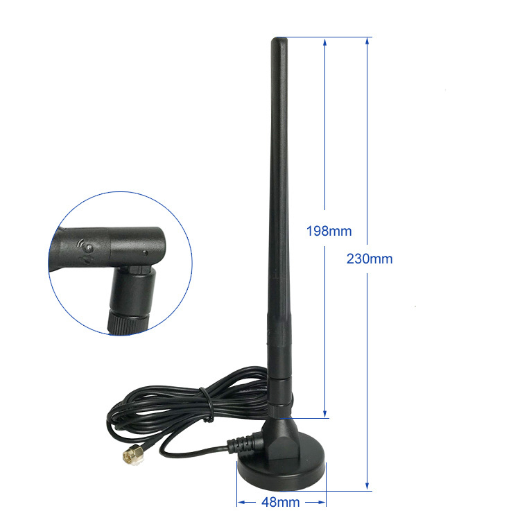 Chenyuxin vanjska usisna antena za NB modul i bežični usmjerivač, kompatibilno LTE/3G/2G, 3,1 m kabel, SWR ≤1,5