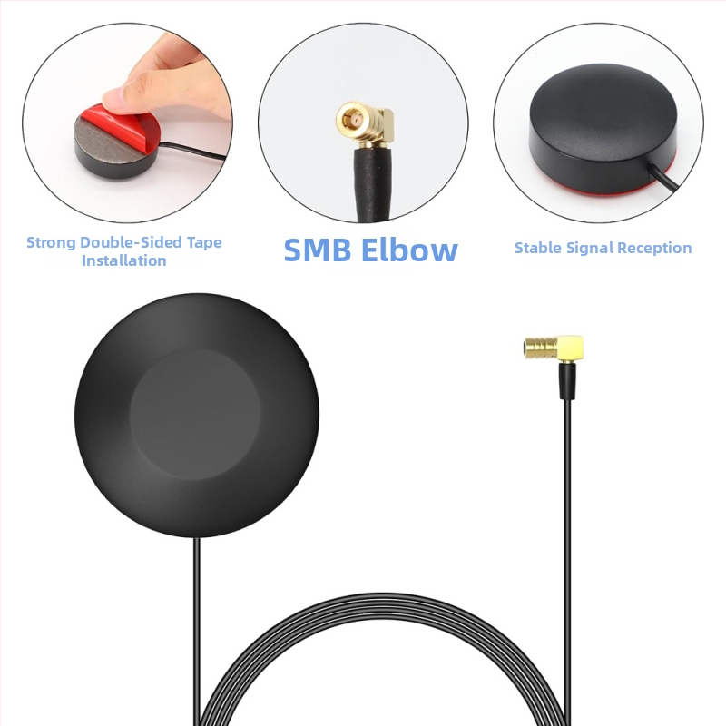 Automobilová FM anténa s vysokým ziskom, model xhy-w120, 5 dB, rozsah 170–240 MHz, impedancia 50 Ω, SWR ≤ 2, prevádzkové napätie 5 V