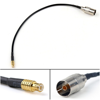 MCX na IEC DVB-T TV adapter, bakrena konstrukcija, zlatni kontakti, RG174 koaksijalna veza