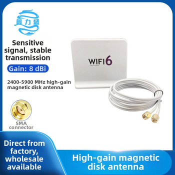 Kahebandiline WiFi diskaantenna, 2.4–5.8 GHz, 8 dBi, 50 Ω, SWR ≤ 1.8