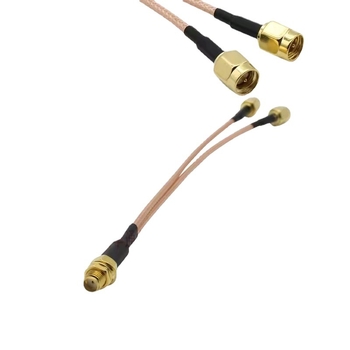 SMA 1 към 2 RF кабелен разклонител, 50 Ω, 0–3 GHz, 5 dBi усилване, VSWR ≤ 1.5