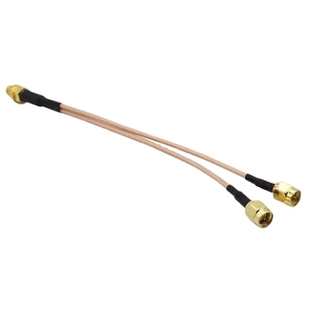 SMA 1 към 2 RF кабелен разклонител, 50 Ω, 0–3 GHz, 5 dBi усилване, VSWR ≤ 1.5