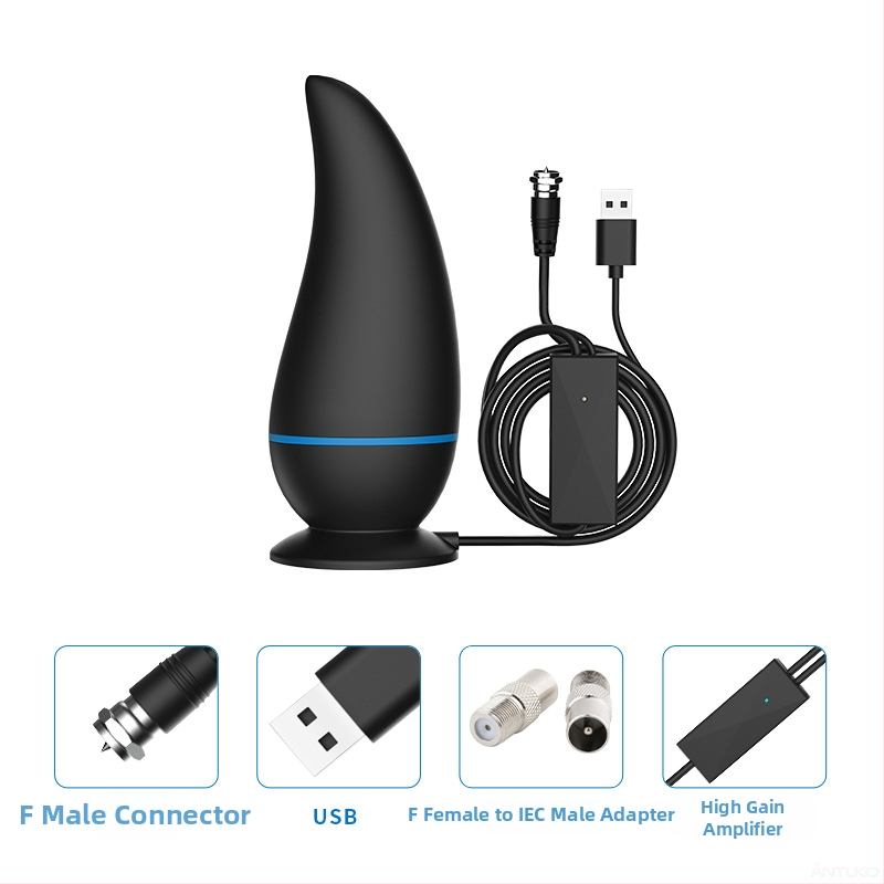 Antuko vnútorná/vonkajšia TV anténa, DVB-T2 HDTV, DTMB kompatibilný, HD digitálny príjem televízie