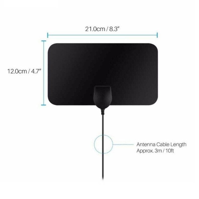 BestLink unutarnja TV antena, pojačanje 20 dB, raspon frekvencija 174–240/470–862 MHz, ulazna impedancija 75 Ω, F-type konektor, kabel 3.7 m