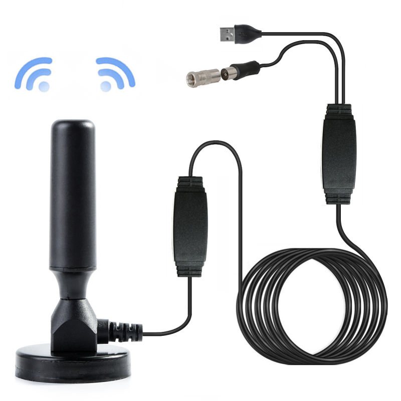 HDTV antena s dvostrukim pojačalom, prijenosna, napajanje 5V, domet daljinskog upravljača do 80 km, model T01-5M