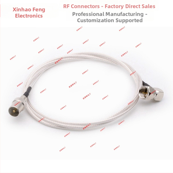 HDTV vara IEC satelīta signāla antena taisnā leņķī, vīrieša–sieviešu savienojums