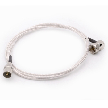 HDTV vara IEC satelīta signāla antena taisnā leņķī, vīrieša–sieviešu savienojums