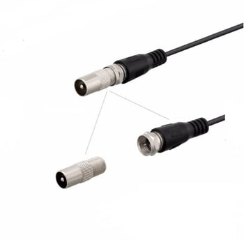 Unutarnja digitalna TV antena, uspravna, s usisnim držačem, HDTV-T, dobitak 10 dBi, TV konektor