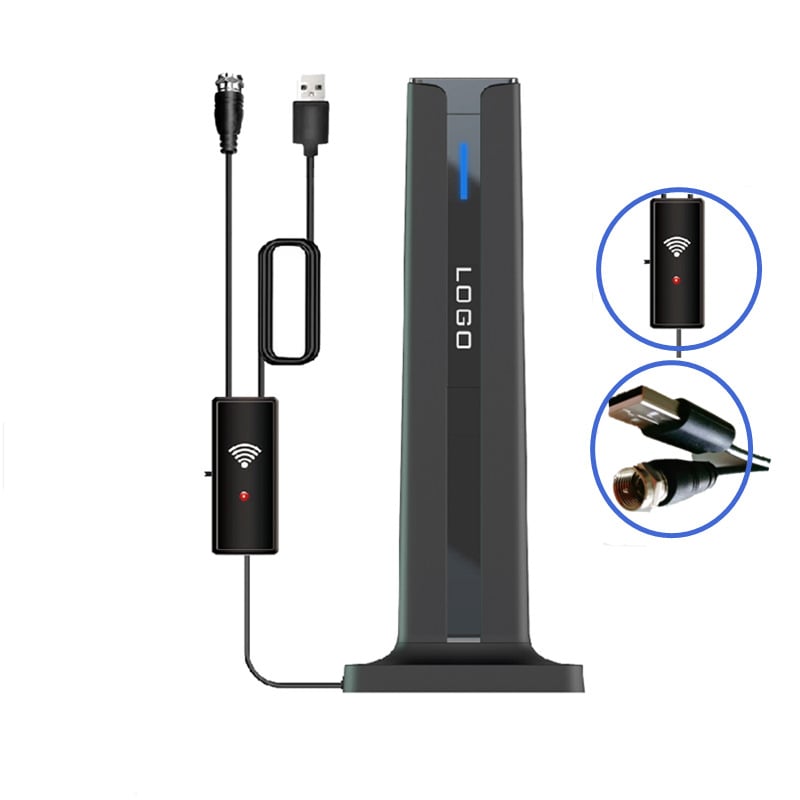 AH-LINK Antenă TV de interior cu amplificator, DVB-T/DTMB, HDTV