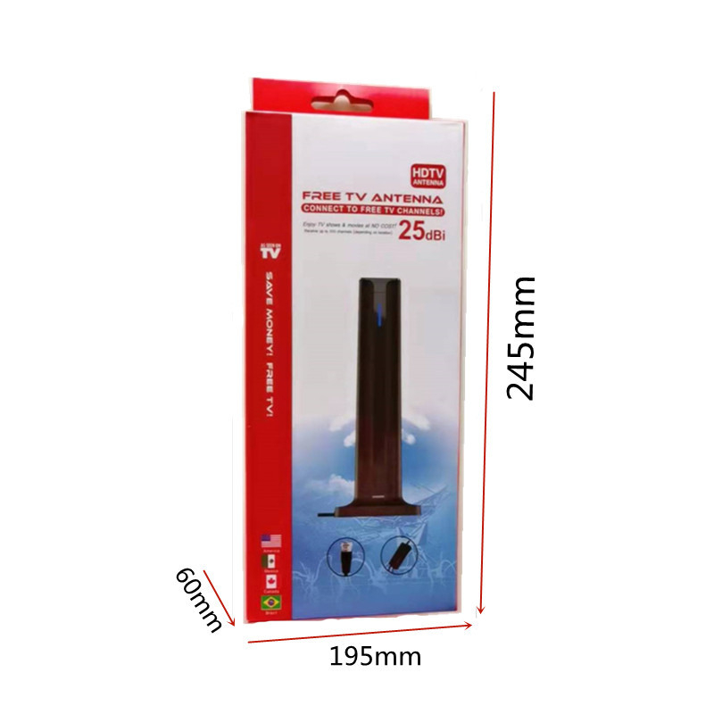 AH-LINK Antenă TV de interior cu amplificator, DVB-T/DTMB, HDTV