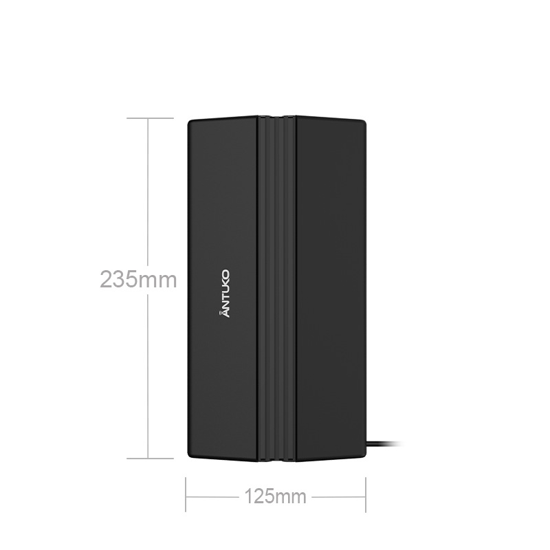 ANTUKO antenă TV pentru interior/exterior, HDTV DVB-T2, HD digital, antenă mobilă, receptor de unde terestre