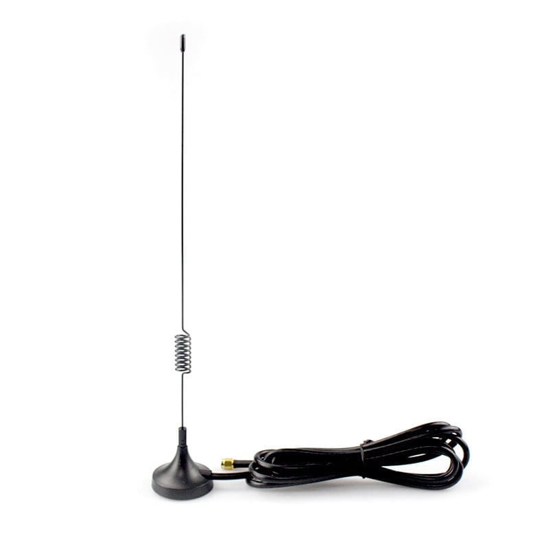 Ārējai/iekšējai lietošanai paredzēta antena ar magnētisku uzmavu un tērauda vadītāju — LORA/NB-IoT/WiFi/4G; 5 dBi, 700–2700 MHz, 50 Ω, SWR ≤ 2.0, 5 V