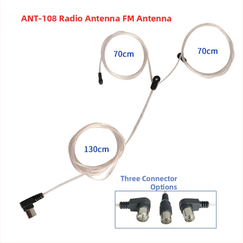 FM radio antena ar dubultparalēlo kabeli, sieviešu savienotājs, SWR ≤ 1.8