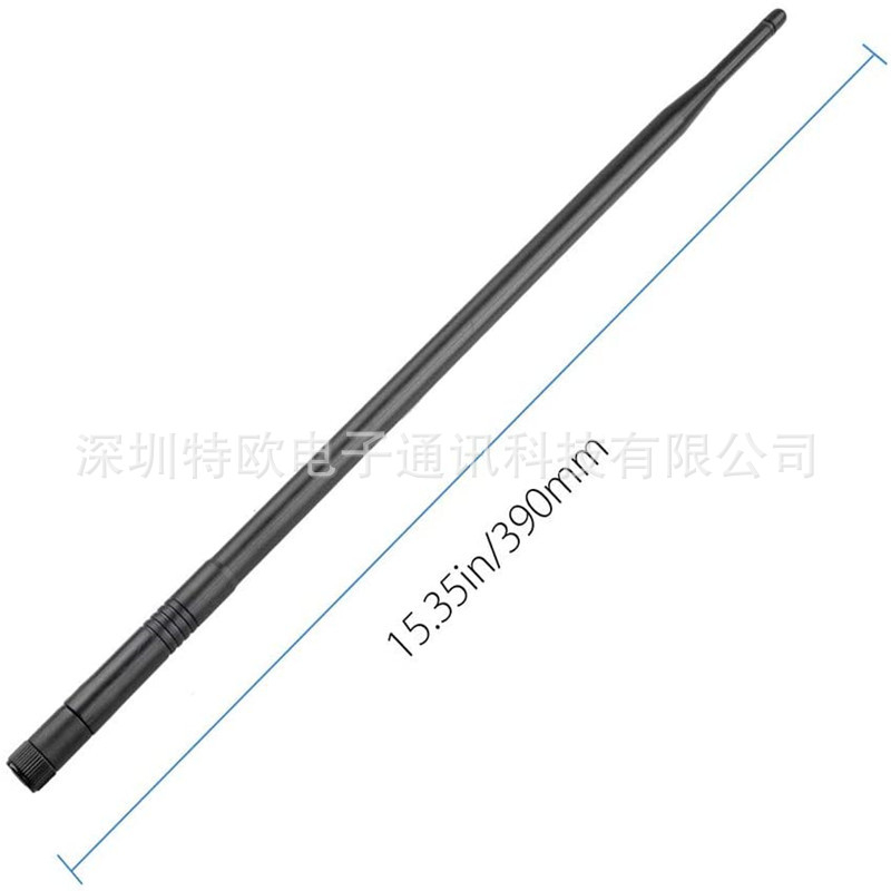 WiFi antena štapić, dvopojasna 2.4/5.8 GHz, omni-direkcionalna, dobitak 10 dBi, impedancija 50 Ω, SWR ≤ 1.2