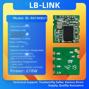 Bezvadu Wi-Fi attēlu pārraides modulis ekrāna projekcijai — Zīmols Must-link b-link, modeļi BL-R8188EU1 / RTL8188ETV