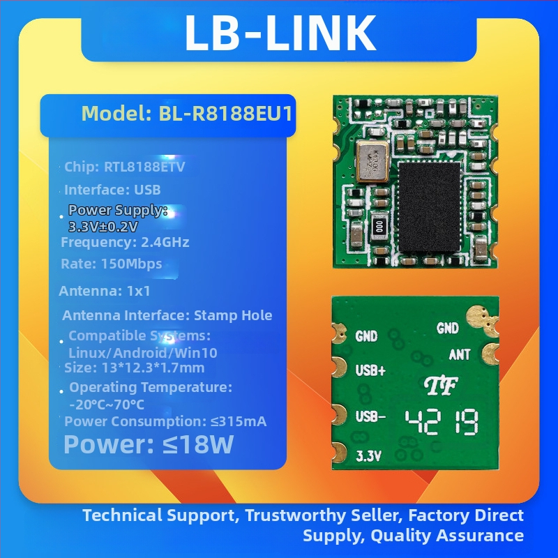 Belaideline Wi-Fi pildi ülekande moodul ekraaniprojektsiooniks – Kaubamärk Must-link b-link, mudelid BL-R8188EU1 / RTL8188ETV