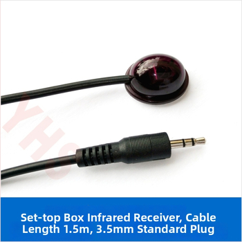 Infrasarkanais paplašinājuma kabelis set-top boxam — optiskais uztvērējs, modelis D13-1.5M-3.5 interfeiss, tālais IR, nepārtraukta darbība, plašs pārraidīšanas kanāls, augsta ātruma