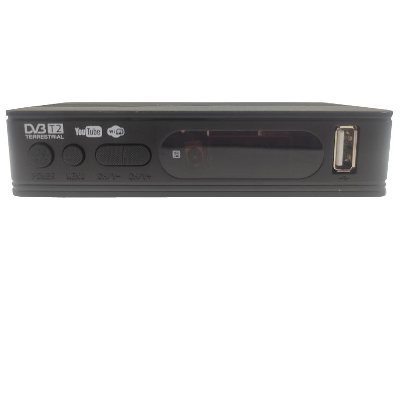 DVB-T2 HDTV Set-Top Box FTA uztvērējs ar H.264, 1920x1080, USB/HDMI/AV, 512MB RAM, ECOS operētājsistēma