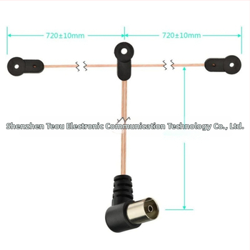 Ant-108 FM antena ar taisnu leņķi, jaudīgu pastiprinātāju, saderīga ar MD TV karti, dubults sieviešu savienotājs