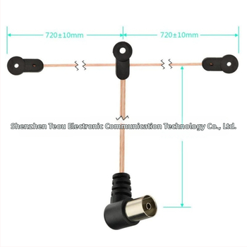 Ant-108 FM antena ar taisnu leņķi, jaudīgu pastiprinātāju, saderīga ar MD TV karti, dubults sieviešu savienotājs