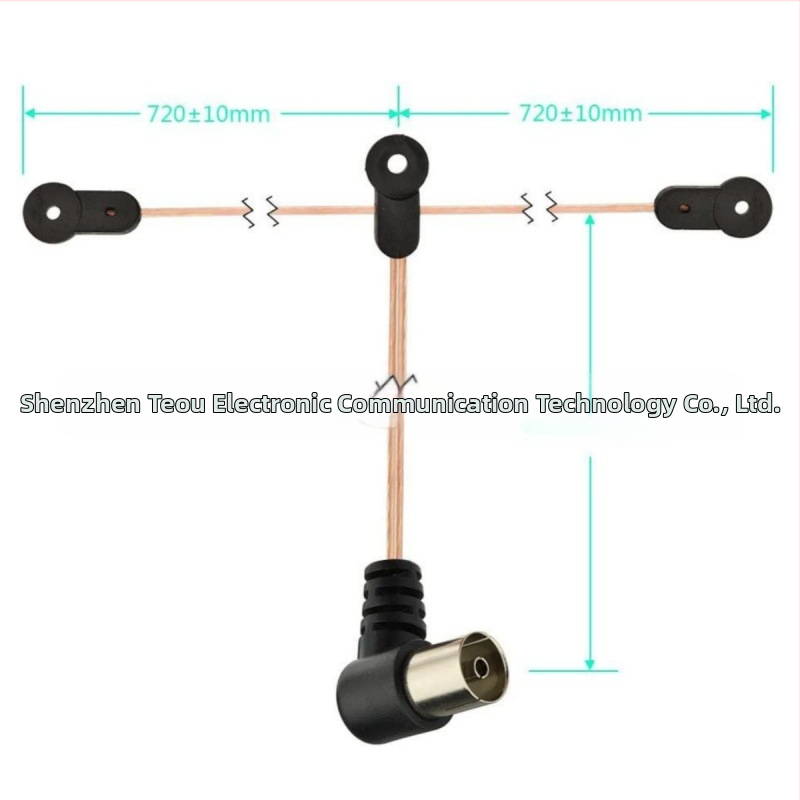 Ant-108 FM antena ar taisnu leņķi, jaudīgu pastiprinātāju, saderīga ar MD TV karti, dubults sieviešu savienotājs