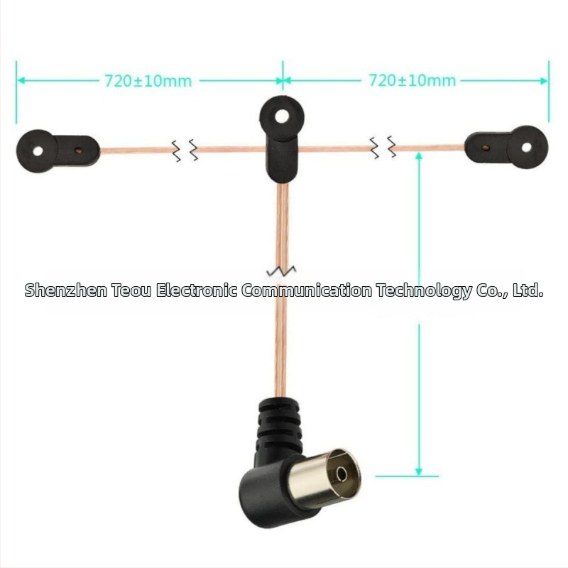 Ant-108 FM antena ar taisnu leņķi, jaudīgu pastiprinātāju, saderīga ar MD TV karti, dubults sieviešu savienotājs