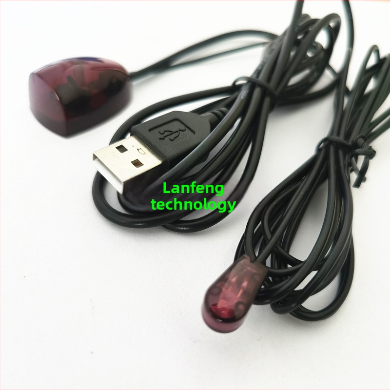 Lanfeng/lfn USB infrarozes uztvērējs set-top kastēm ar IR pagarinājuma kabeli, plug-and-play