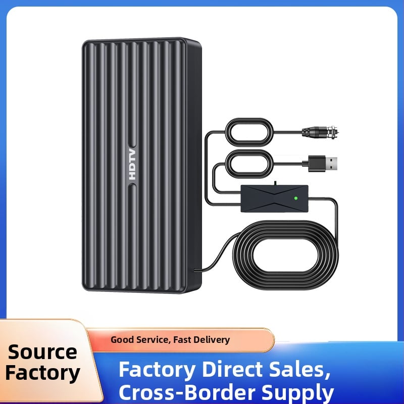 Televízna anténa pre vnútorné aj vonkajšie použitie s zosilňovačom pre digitálny HD príjem OTA