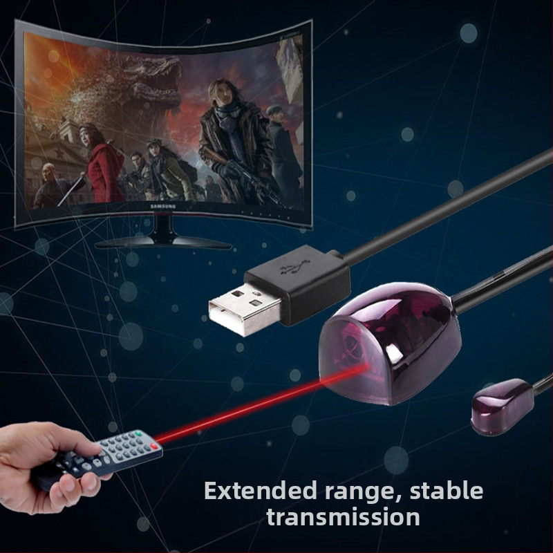 Kabeļu televīzijas set-top kaste ar infrred kopīgu attālināto vadības atkārtošanas iekārtu, pagarināšanas kabelis uztvērējs — ZCD zīmols, līnijas platums 3000, svars 40,8 g