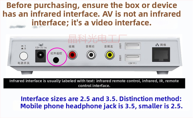 IR uztvērējs set-top kastēm, optiskais uztvērējs, tālais infrarālais diapazons, 940 nm, interfeiss 2.5, vienkanālu