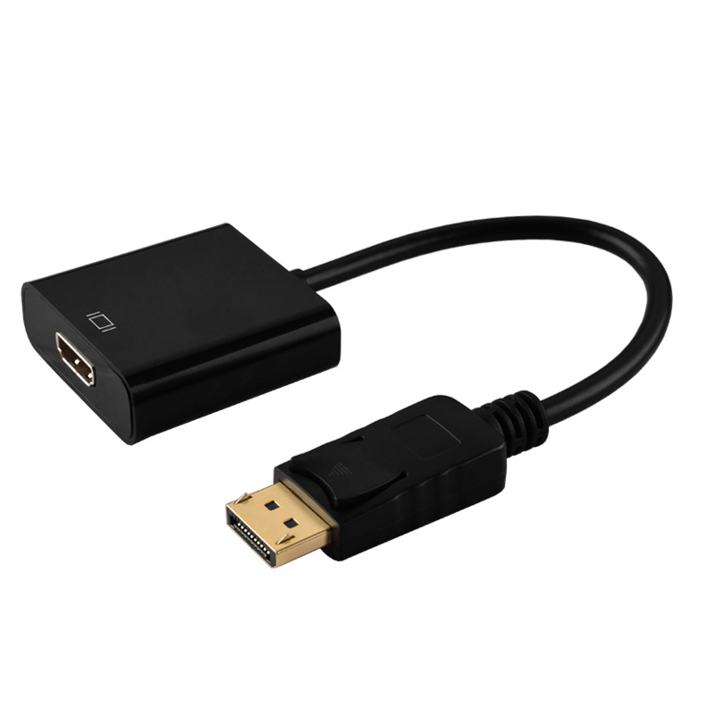 DP į HDMI adapterio kabelis su integruotu čipu, HDMI jungtis, sidabro plėvelės danga, modelis DP TO HDMI, OEM galima