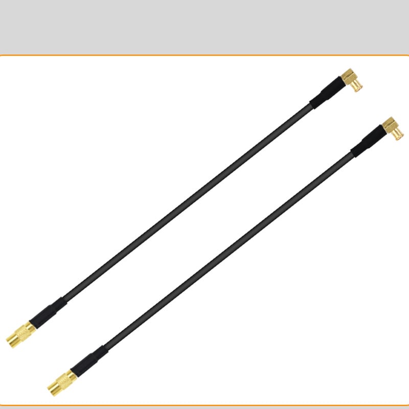 MCX priama samica k MCX zakrivený samec predlžovací kábel RG174 opletený meďovým vodičom