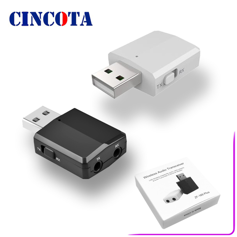 3-in-1 Bluetooth Audio Adapteris: USB bezvadu uztvērējs/raidītājs TV/PC, Bluetooth 5.0, kompaktā ABS korpuss