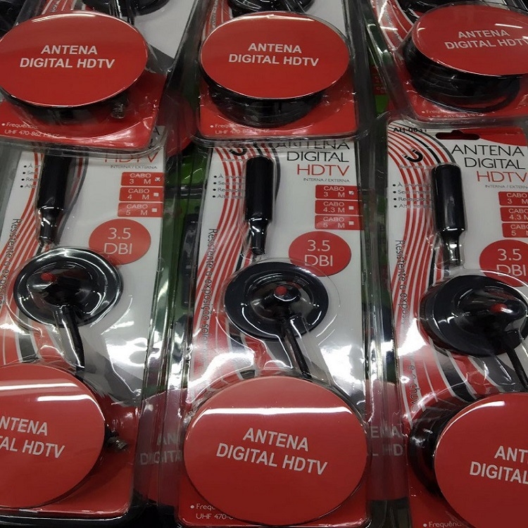 AH-0031 unutarnja TV antena, DVB-T2/DTMB, 460–872 MHz, dobitak 35 dB, impedancija 75 Ω, SWR ≤ 2.0