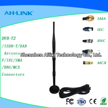 DVB-T TV antena ar lielu dzelzs plāksnes pamatni, 25 dB pieaugums, VHF 174–230 MHz / UHF 470–862 MHz, 75 Ω, SWR ≤ 2.0, 3–5 V