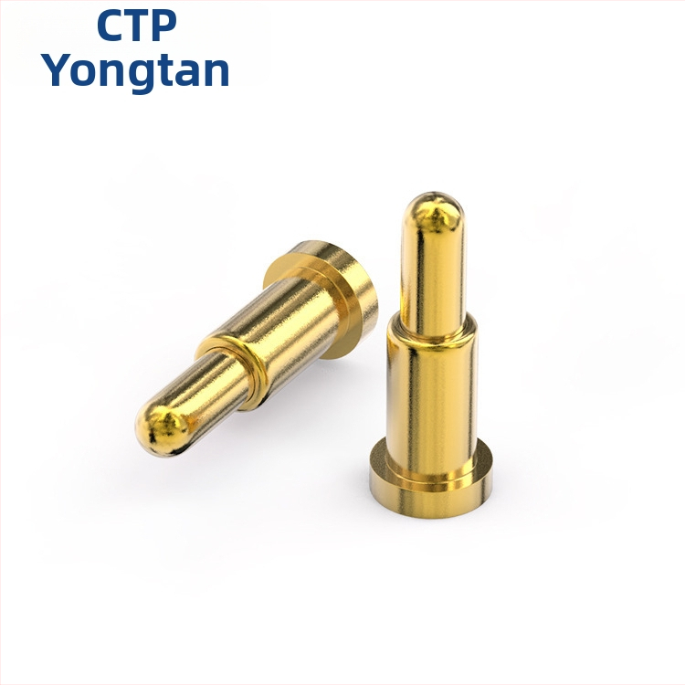 Pogopin ar plakanu dibenu, antenas spraude, uzlādes spraude, vadāms atsperpin, signāla pārraide 5 μm