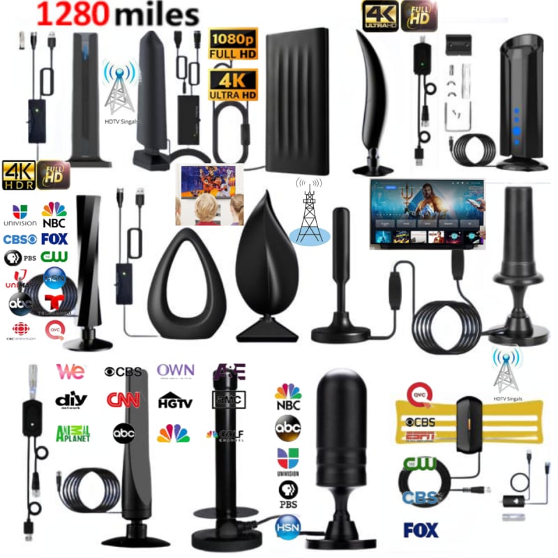 AH-LINK HDTV digitális TV antenna ATSC beltéri/kültéri használatra, földhullám vétel