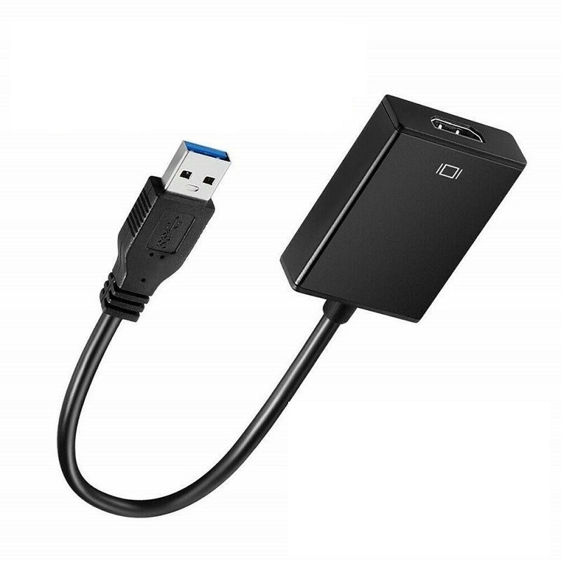 USB 3.0 HDMI adapterio kabelis su tvarkykle, USB į HDMI iš kompiuterio į TV, 1080p keitiklis, vario branduolys