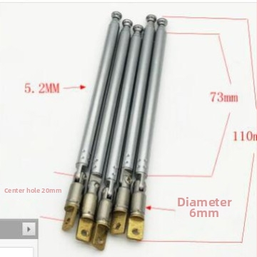 Gorgeous teleskopiskā FM radio antena, modelis 5273-5, universāla saderība, caurules diametrs 5 mm
