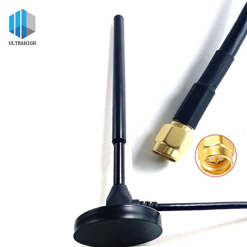 Antena LoRa 433 MHz, omnidirecțională, tijă din cupru pur, montaj cu ventuză (50 Ω, 30 dB câștig, SWR ≤ 1.5)