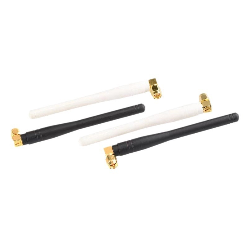 Antena cu tijă din cauciuc pentru 433 MHz, cap drept sau cotit, SMA filet intern, câștig 4 dB, 50 Ω, VSWR ≤ 1.8