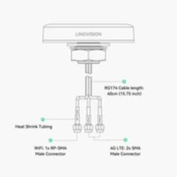 Linovision 4G LTE MIMO i WiFi antena, tri u jednom, model ANT-4GCOMBO3