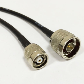 RF jumper RP-TNC bărbat către N bărbat, model AC-RP TNC M-N M, interval de frecvență 0-6000, impedanță 50 Ω, SWR ≤ 2.0, tensiune de lucru 220 V