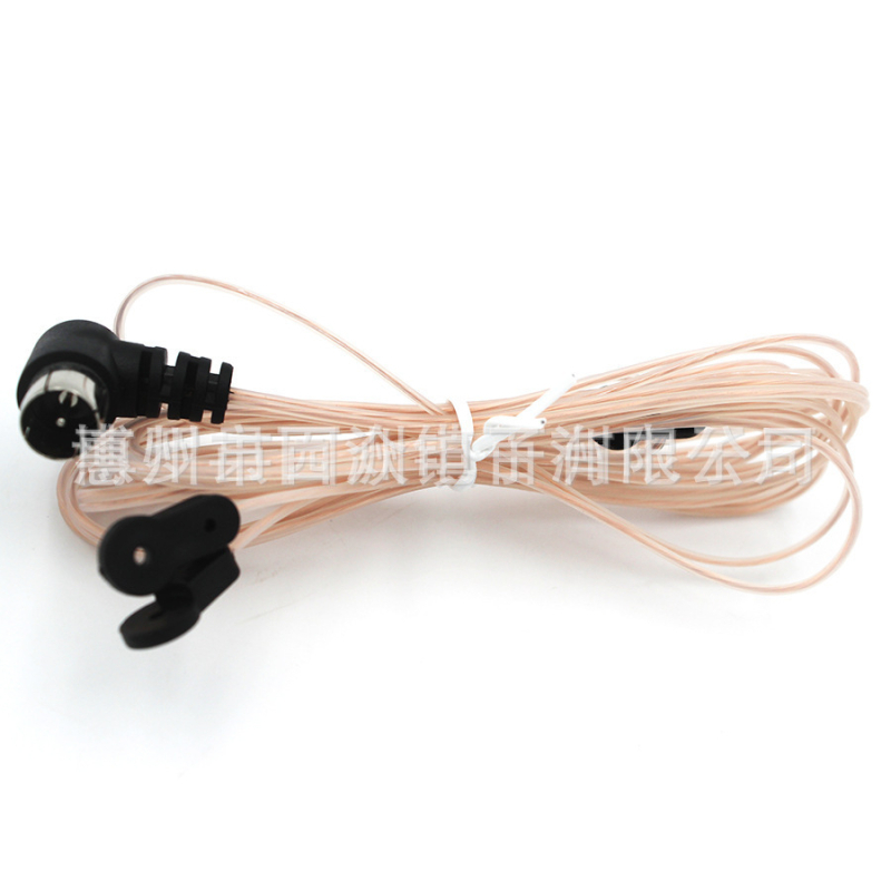 FM radioantenna mājas lietošanai, caurspīdīga dubulta paralēla kabelis antena, vīriešu savienotājs, modelis FM0203F1, SWR ≤ 1.5, Zīmols Bestzone