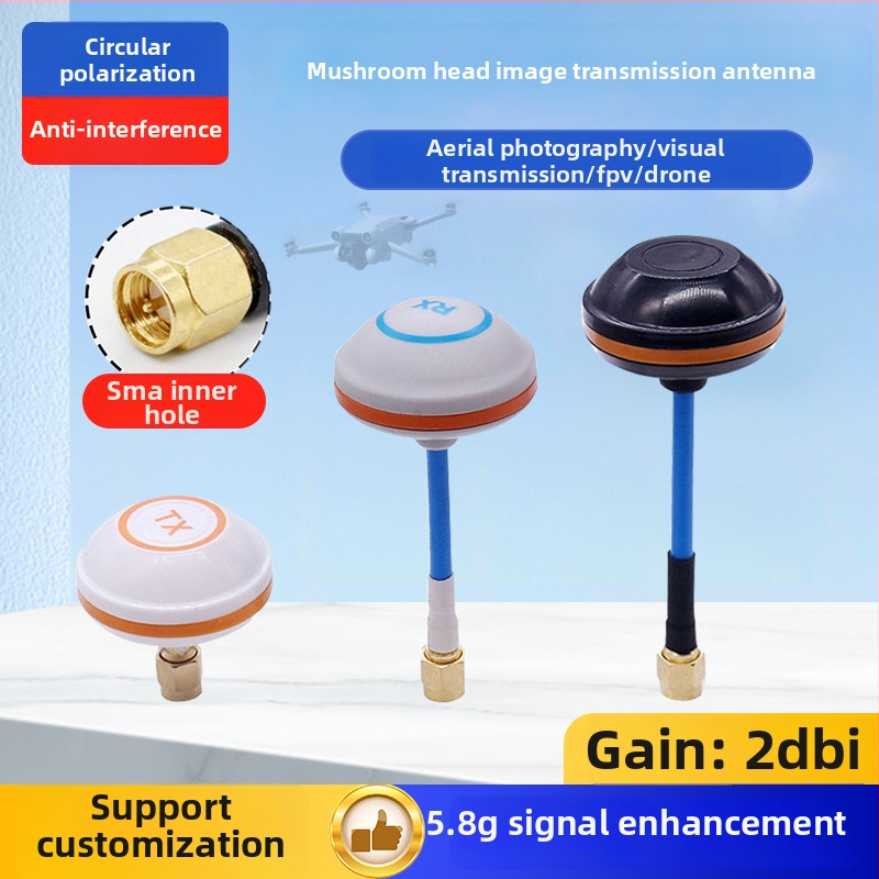 Mushroom Head képátviteli antenna FPV drónhoz, 5.8 GHz, 50 Ω, nyereség 2, VSWR ≤ 2.5