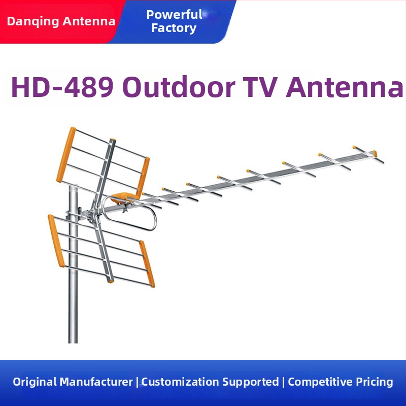 Vonkajšia televízna anténa Hd-489 so zosilňovačom signálu, vysoký zisk pre príjem zemných vĺn